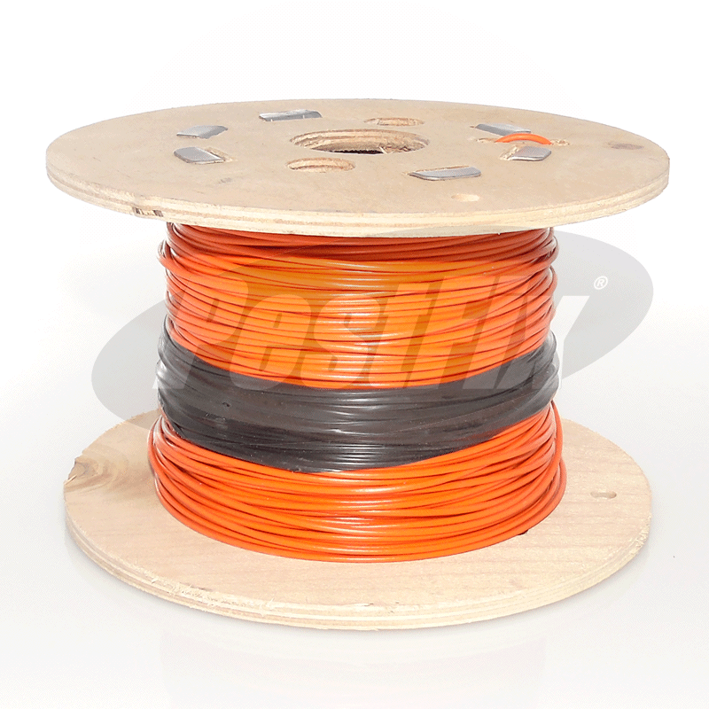 Orange PVC Coated Wire Rope 1.2mm 7X7 Strand  Metres